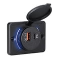 thumbnail image 1 of Zócalo del cargador Likrtyny del coche 12-24V con puertos duales USB QC3.0, 1 of 9