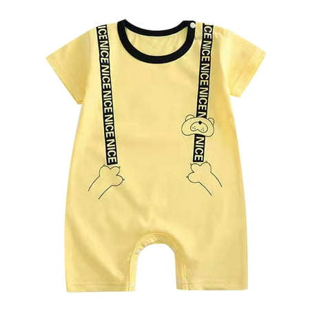 

KI-8jcuD Christmas Baby Boy Outfits Children Baby Boys Girls Cartoon Romper Short Sleeve Cute Animals Jumpsuit Outfits Clothes Zip Up Baby Romper Baby Clothes Boy 12-18 Months Boy Pack Romper Set Ba