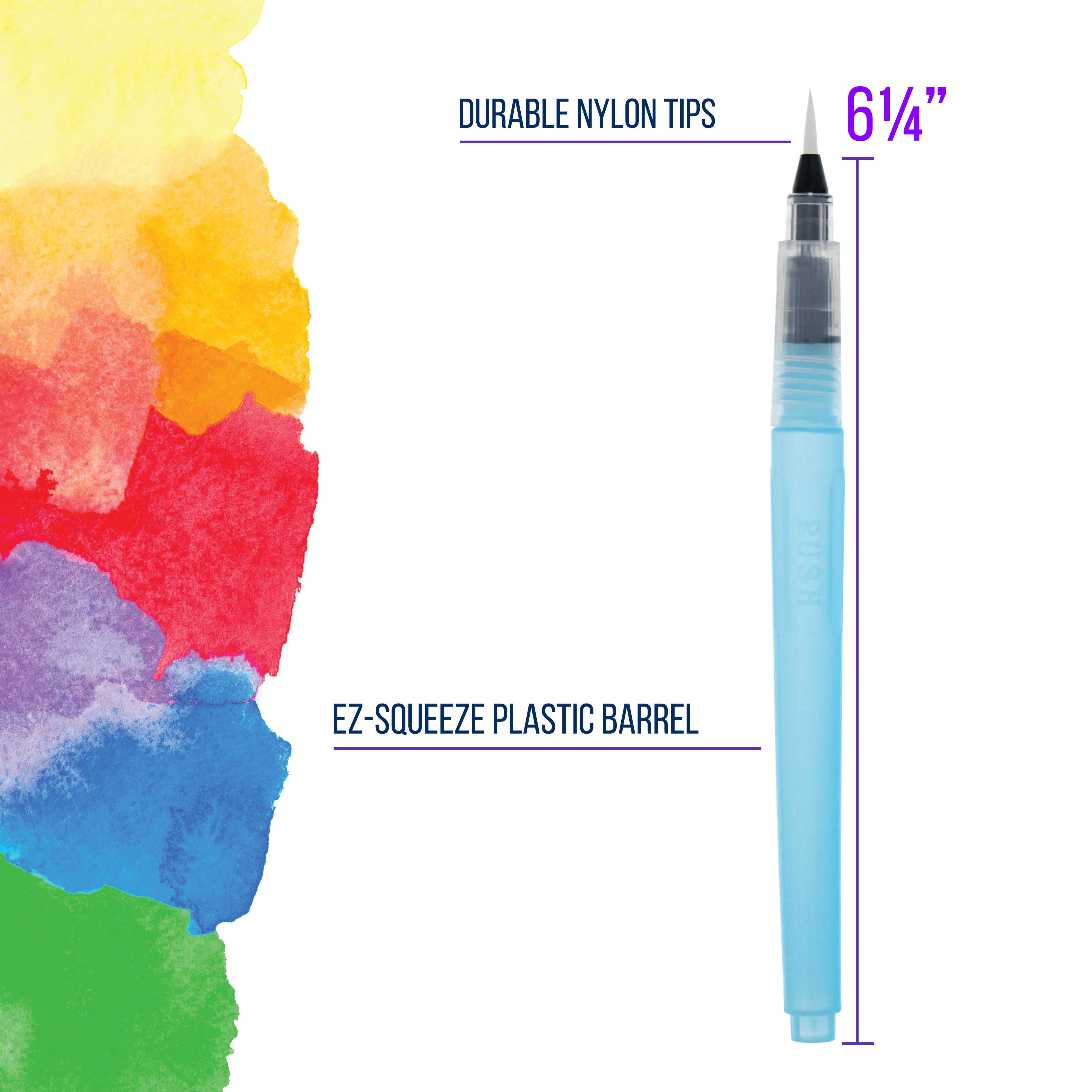 6 Pcs Round Barrel Water Paint Soft Watercolor Brush Pen DIY Drawing Art  Supplies SH162 