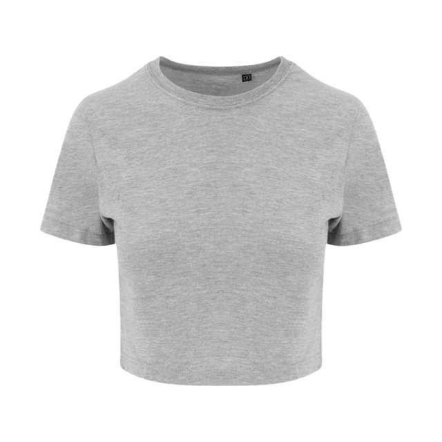 AWDis Just Ts - Camiseta estilo cropped para mujer (Gris moteado)