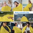 thumbnail image 5 of Yellow Burlap Texture Cooling Blanket, Lightweight Breathable Summer Throw Blanket with Double Sided Cold Effect, Farmhouse Vintage Yellow Picnic Beach Blankets Bed Sheet for Hot Sleepers 30"x40", 5 of 8