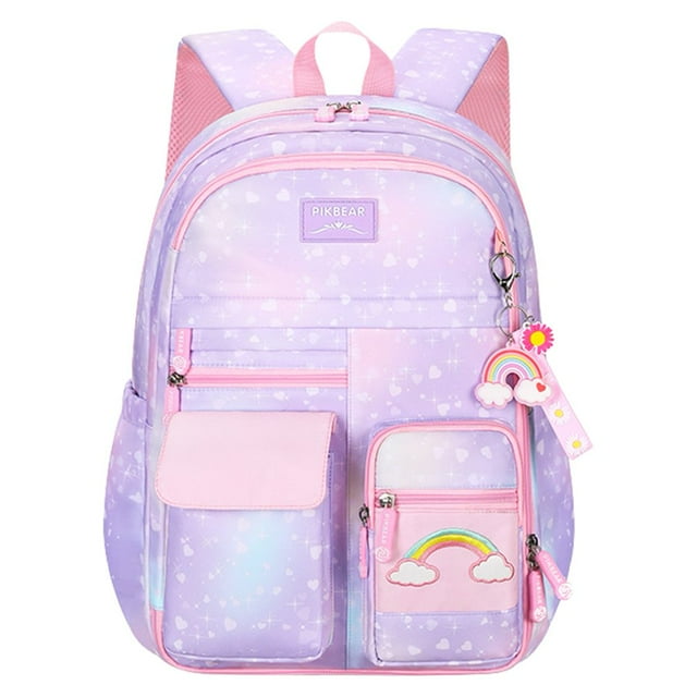 PENGXIANG Gradient Rose École Primaire Sac Multi-Outer Pochettes Résistant à l'Eau Camping & Randonnée Équipement Rose S
