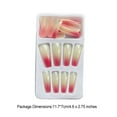 thumbnail image 3 of maskred 1 Set French Tip Press on Nails Gradient Extension Fingernails Tips Removable Fashion Wraps Full Cover DIY Manicure Kit Type 2 2g glue,24Pcs jelly 1Set, 3 of 6