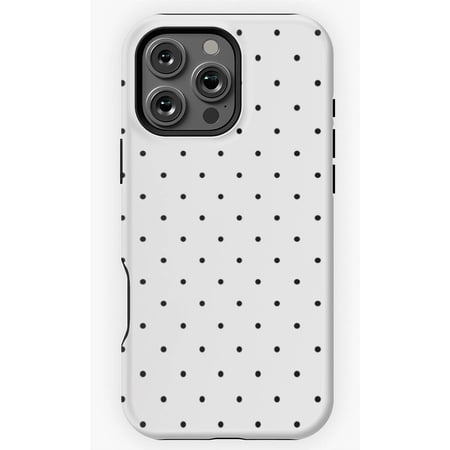 Minimalist Black White Polka Dot Spot Classic iPhone 11 12 13 14 15 16 17 Pro Max Case