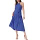 thumbnail image 1 of INSPIRAR CHIC Vestido de verano sin mangas y casual en línea A para mujeres, vestido midi de color sólido, azul real, XS, 1 of 6