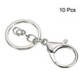 thumbnail image 3 of Uxcell Key Chain Rings Lobster Claw Clasps Keychain Holder for Arts, Silvery 10 Pack, 3 of 5