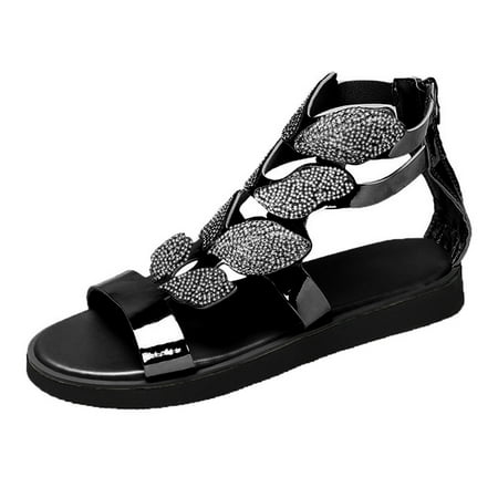 

Pimfylm Indoor Slippers Women s Two Strap Open Toe Low Block Chunky Heels Sandals Dress Pumps Shoes Black 8.5