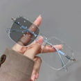 thumbnail image 3 of sunsanly Blue Light Blocking Glasses Unisex Large Frame Clear View Strong Hinge Transparent with Brim Eye Protection Clear Bluelight Glasses Spectacles Eyewear, 3 of 8