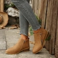 thumbnail image 2 of Urbanix Women Side Zipper Ankle Booties, Pointed Toe Low Block Heel Comfortable Dress Boots for Daily Work Casual Wear, 2 of 5