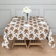 thumbnail image 3 of White Bigfoot and Footprint Pattern Square Tablecloth,Waterproof Square Table Cover,Wipeable Spillproof Washable Table Cover for Home Kitchen Party Decor 42"X42"(107x107cm), 3 of 6