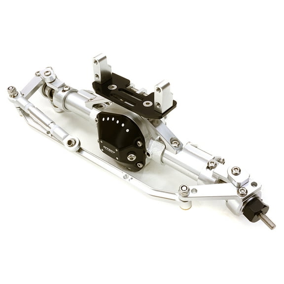 Integy RC Toy Model Hop-ups C26903SILVER Complete Billet Machined T10 Front Axle for Axial 1/10 SCX-10 Dingo Honcho Jeep