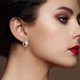 thumbnail image 2 of Y Pendientes de Moda Elegante Zircon Ear Clips Pendientes para Mujer, 2 of 7