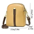thumbnail image 2 of ​Mini Faux Leather Crossbody Bag, Lightweight Slim Mini Phone Carrier Saddle Phone Purse Soft Textured Shoulder Strap Compact Daily for Women (Yellow), 2 of 2