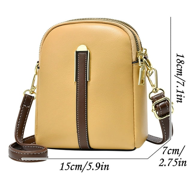 Cell Phone Crossbody Bag,Crossbody Bags Leather Lightweight Mini Crossbody Shoulder Phone Bag, Body Bag Embroidered Thread Shoulder Straddle Bag Mobile Phone Bag Clear Crossbody Bag