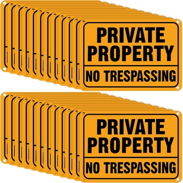 AquaAesthetics No Trespassing Metal Sign