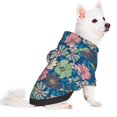 thumbnail image 2 of Fotbe Colorful Flowers Print Small Dog Sweater Hoodies Pet Grey Hooded Soft Fleece Sweatshirts with Pocket Fall Winter Puppy Cat Sweaters Warm Clothes-Large, 2 of 7