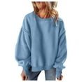thumbnail image 1 of SNKSDGM Chandail pour Femmes pour Femmes Chandails Tendance pour Femmes Coupe Ample Graphique Chandail Décontracté à Col Rond pour Femmes Design à Empiècements Chandail à Capuchon Ample Haut TTG, 1 of 9