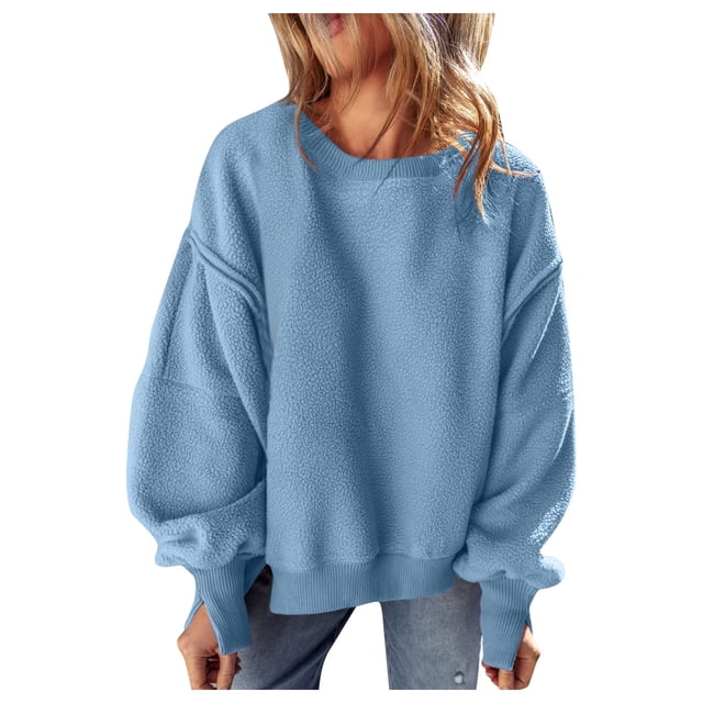 SNKSDGM Chandail pour Femmes pour Femmes Chandails Tendance pour Femmes Coupe Ample Graphique Chandail Décontracté à Col Rond pour Femmes Design à Empiècements Chandail à Capuchon Ample Haut TTG