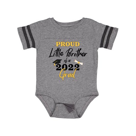 

Inktastic Proud Little Brother of a 2022 Grad Gift Baby Boy Bodysuit