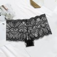 thumbnail image 2 of Shorts Panties for Women Men Lace Mid High Waist Cutout Seamless Briefs Womens Mens Underwear Panties, 2 of 3