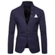 thumbnail image 1 of Yynuda Mens Personalized Fashion Stand Collar Lightweight Three Button Suit Jacket, 1 of 2