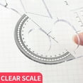 thumbnail image 5 of Geometry Drawing Template Ruler | Transparent Plastic Multifunctional Tool for Mapping, Design, Drafting | Oval & Building Stencils | 19.3x11.5cm | 1 Piece | Durable Thin Design, 5 of 6