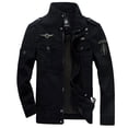 thumbnail image 1 of Veste Cargo en Coton pour Hommes Col Montant Décontracté Hiver, 1 of 3