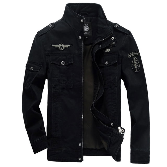Veste Cargo en Coton pour Hommes Col Montant Décontracté Hiver