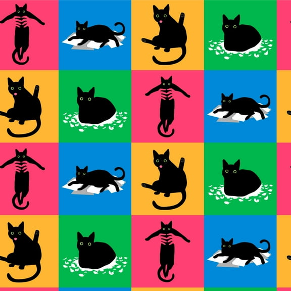 Black Cat Fun Premium Roll Gift Wrap Wrapping Paper