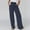 Navy, variant on Patlollav Womens Casual Solid Color Elastic Loose Pants Straight Wide Leg Trousers Pants with Pocket