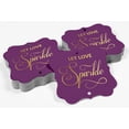 thumbnail image 4 of Inkdotpot Real Gold Foil Bracket Shape Paper Hang Tags Let Love Sparkle Wedding Favor Tags Pack Of 50, 4 of 6