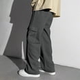 thumbnail image 2 of kpoplk Boys Sweatpants Boys Athletic Joggers Pants Kids Youth Open Bottom Pants with Pockets Drawstring(Dark Gray,14-15 Y), 2 of 7