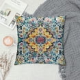 thumbnail image 2 of ONETECH Boho Vintage Throw Pillow Cover Carpet Blue Purple Pattern Antique Ethnic Decorative Pillow Cases Home Decor Square Pillowcase, 2 of 5