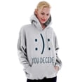 thumbnail image 3 of You Decide Happy Sad Emoticon Cute Hoodie Sweatshirt Women Men Brisco Brands 2X, 3 of 6