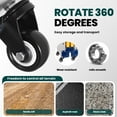 thumbnail image 6 of Adjustable Height Portable Carbon Steel Welding Table and Work Bench, 17 x 66 inch Tabletop, Folding Legs, Carrying Handle, and Cord Minder, 6 of 11