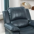thumbnail image 3 of Comfort Pointe Clifton Faux Leather Glider Rocker Recliner, Midnight Blue, 3 of 23