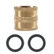 thumbnail image 3 of Adaptador de Manguera Giratorio Hembra A Hembra de 3/4 de Pulgada, Conexión Rápida de 1/2 Pulgada A 3/4 Pulgada para Grifo de Ducha Exterior de RV PF247007, 3 of 8