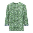 thumbnail image 6 of LiMoi Women's Floral Print 3/4 Sleeve Round Neck Casual Tops Tees Tshirts Shirts Blouse for Spring Summer Season My Order My Items, 6 of 6