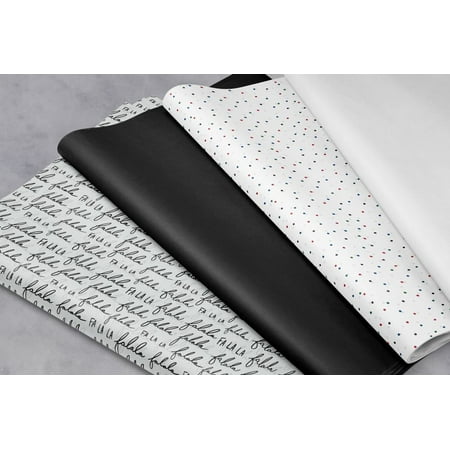 Holiday Time Black Falala Gift Wrap Tissue, 50 Count
