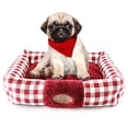 thumbnail image 1 of Lit pour Animal Lit Doux pour Chien Chenil Rectangulaire Lit pour Chat Coussin pour Chiot Panier Chaud pour Animal Fournitures, 1 of 8