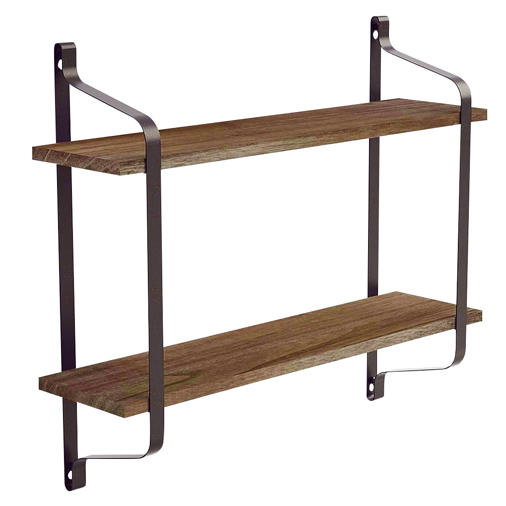 BRONGSLEET Industrial Pipe Shelving Metal Floating Shelves,Rustic