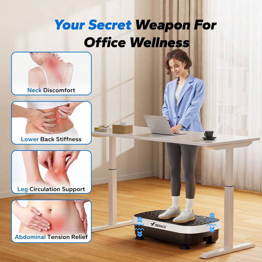 Vibration Plate Exercise Machine For Weight Loss, Dual Massage, 99 Adjustable Speeds, Full Whole Body Workout Vibration Platform, Waver Vibration Plate For Home Fitness
