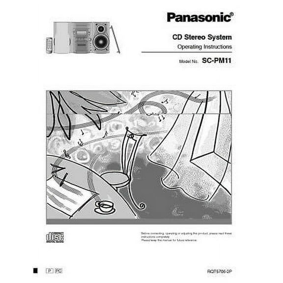 Instruction Manual ONLY for Panasonic SA-PM11 CD Stereo System Owners Instruction Manual REPRINT