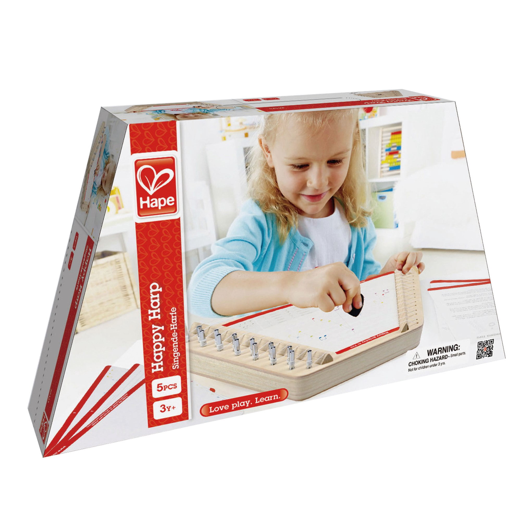 Hape Happy Harp Kid's Wooden Musical Instrument, Toddlers Ages 3+
