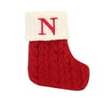 thumbnail image 2 of Christmas Present Sock  Lettering Initials Snowflake Pattern Knit Cartoon Stockings Cloth Gift Container Decorative Bag, 2 of 8