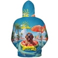 thumbnail image 2 of Hello Summer Bloodhound Pool Day on Watermelon Float All Over Print 3D Hoodie Unisex Merch Hoodies Dog Lover - 13008, 2 of 6