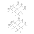 thumbnail image 4 of FONDOTIN 10Pcs White Rectangular Iron Pegboard Hooks for Supermarket Shelves Retail Environment, 4 of 8