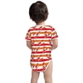 thumbnail image 2 of Honeii Red Lobster Pattern unisex-baby Short-sleeve Bodysuit,One-piece Bodysuit 100% Organic Cotton-, 2 of 7