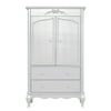 Evolur Armoire in Akoya Grey Pearl, Spacious Storage
