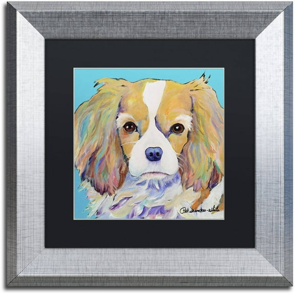 Trademark Fine Art "Dagney" Canvas Art by Pat Saunders-White, Black Matte, Silver Frame